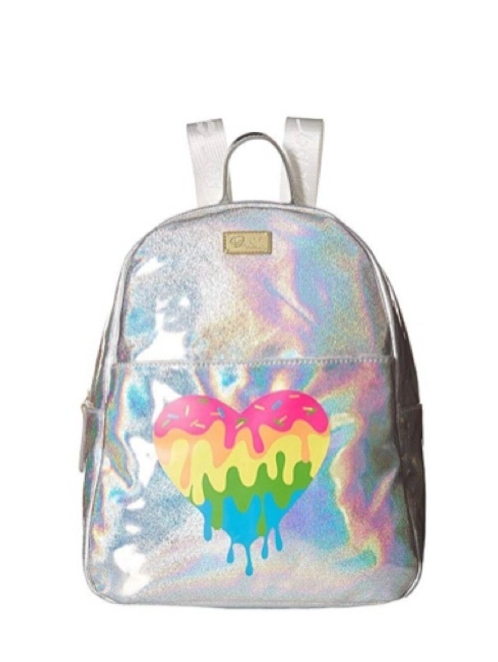Betsey Johnson Melting Heart Iridescent Backpack